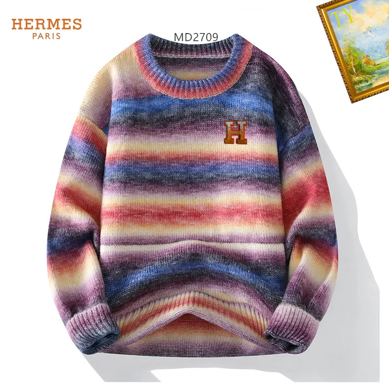 hermes pull manches longues pour homme s_1272451